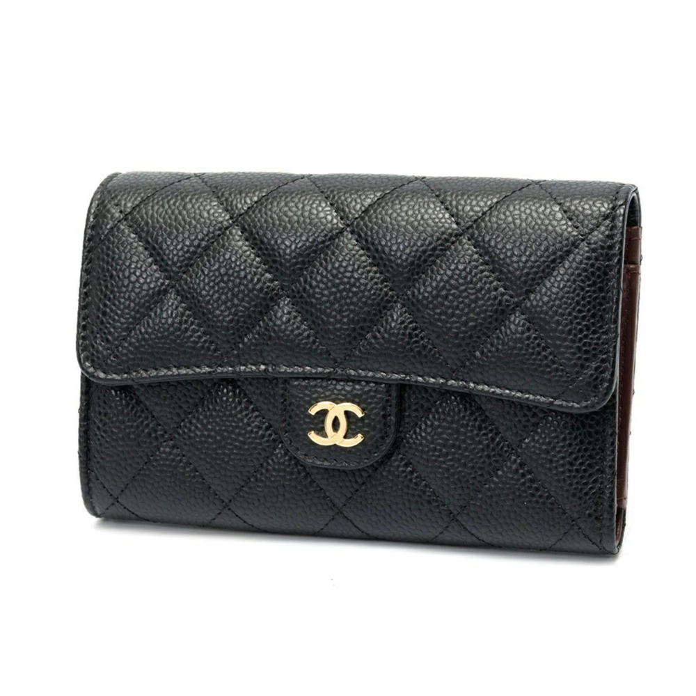CHANEL Black Caviar Leather Wallet - Picture 1 of 7